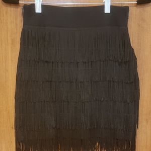 Fringe mini skirt